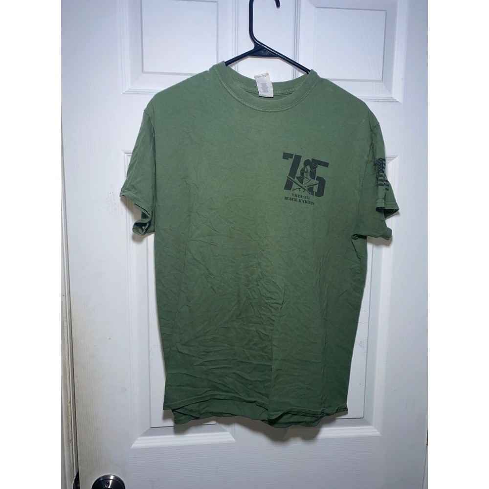 Gildan VMFA-314 Black Knights Marine Fighter Attack Squadron T-Shirt Mens Medium